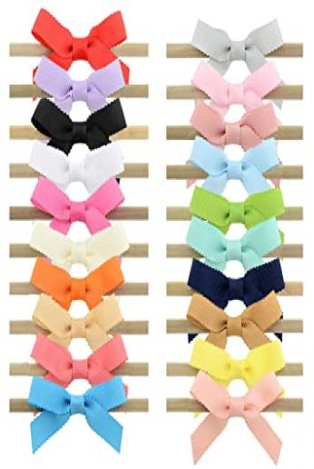 Mookiraer Baby Headbands,Solid Bunny Ears, Baby Hair Hoops Bow Headbands