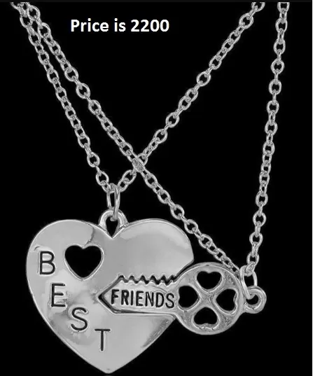 Best Friends Puzzle Key Lock Broken Heart Necklaces