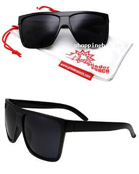 Dark Rectangular Flat Sunglasses