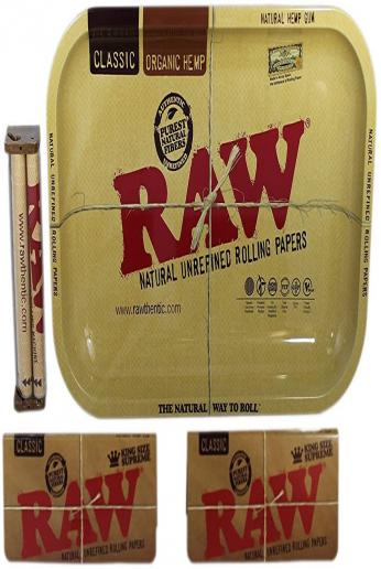 Raw Rolling Tray Bundle with Raw 110mm Roller & Raw King Size Rolling Papers