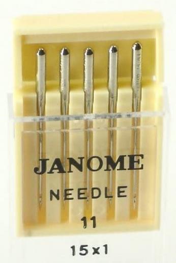 Janome Sewing Machine Universal Needle Size 11 in 5 needles per pack