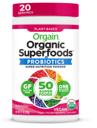 Organic Green Superfoods Powder With Probiotics