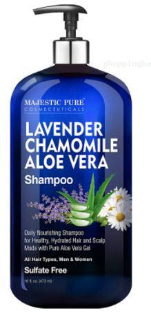 Sulfate Free Lavender Chamomile Aloe Vera Shampoo For Men & Women - 16 Oz