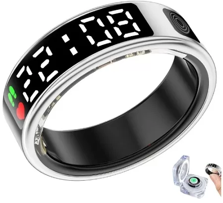 Fitness Tracker IP68 Waterproof Smart Ring for Women Men