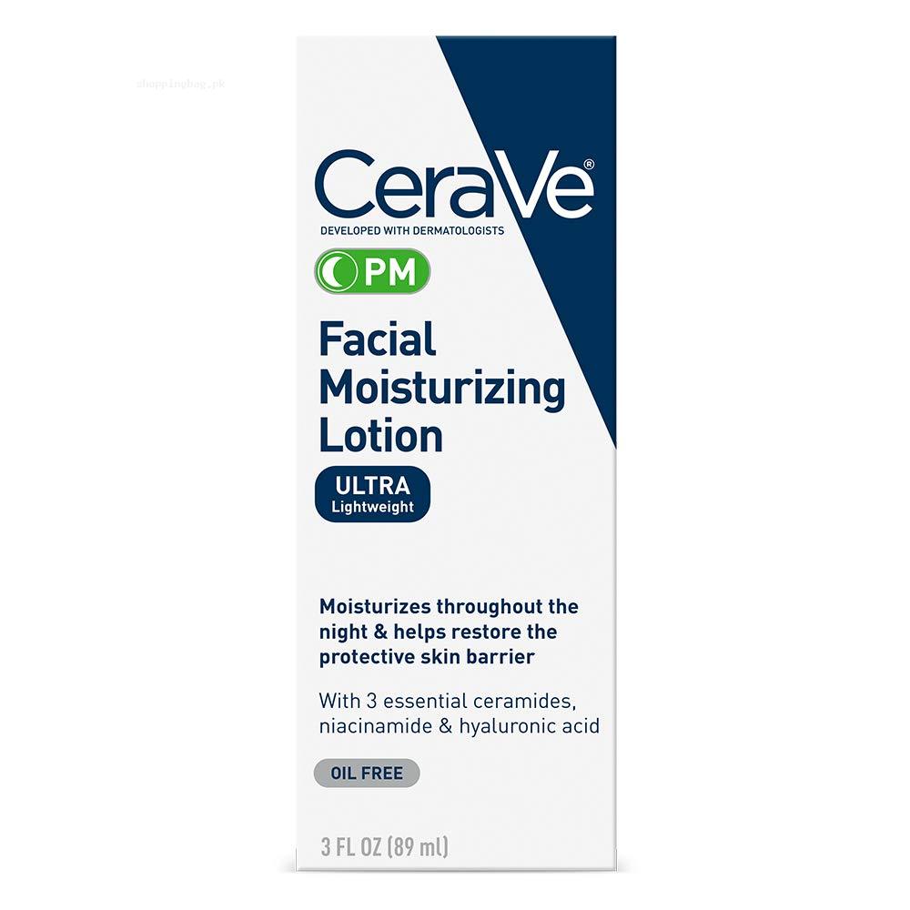 CeraVe PM Facial Moisturizing Lotion for Face | 3 Ounce