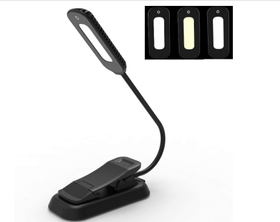 Rechargeable Reading Light with 3-Level Brightness for Eye Protection
