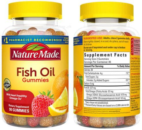 Fish Oil Gummies Omega 3s 57 mg by Nature Made - 90 count
