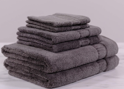 MyPillow Cotton Towel 6-Pack Mineral Gray