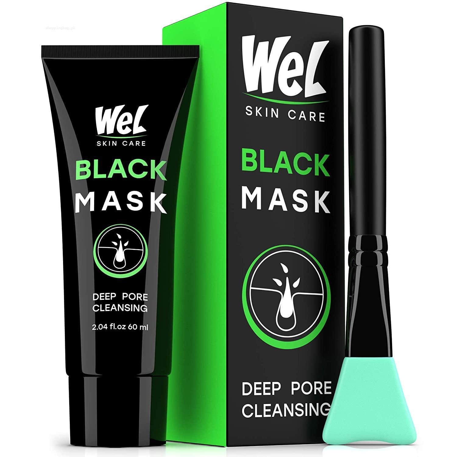 Wel Blackhead Remover Mask Bamboo Activated Facial Mud Mask - 60g