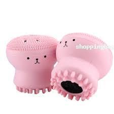 Silicone face pore cleanser brush, face scrubbing washing brush - Pink