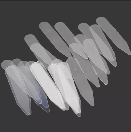 Transparent plastic Collar stays for men - 200pcs