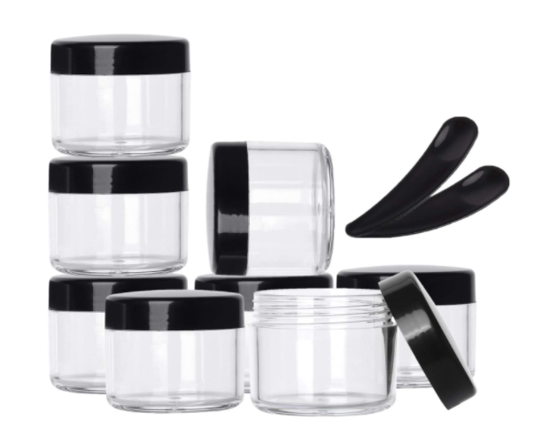 100 Pieces Cream Jars with Lids and Makeup Spoon 20 Empty Cosmetic Containers