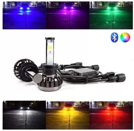 Bluetooth RGB Auto Led Headlight Kits With Smartphone App