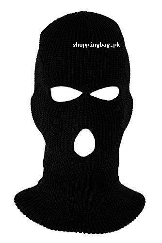 TOOGOO 3-Hole Hood Outdoor Mask Cagoule - Black