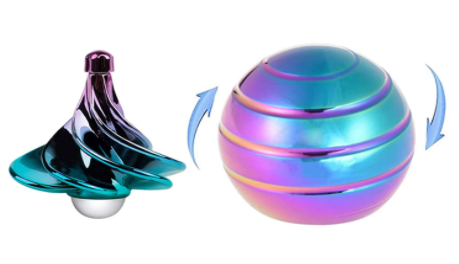 Kinetic Desk Gyro Fidget Toys Illusion Rotating Ball
