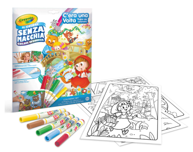Crayola Color book kit with Fairytales Pages & Markers for Kids