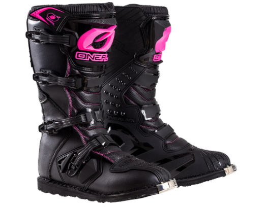 O'Neal women motorcycle riding boots - Black/Pink, Size 8