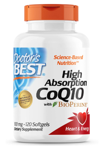 Doctor's Best CoQ10 with BioPerine Supplement- 100 mg 120 Softgels