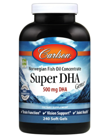 Carlson Super DHA Gems Supplements 640 mg 240 Softgels