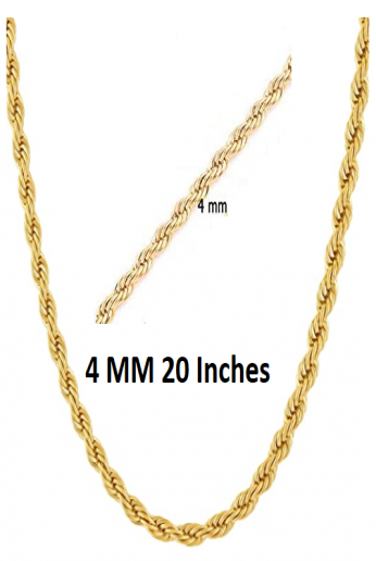 AccessCube Unisex 316L Golden Stainless Steel Necklace Chain Mens Gold…