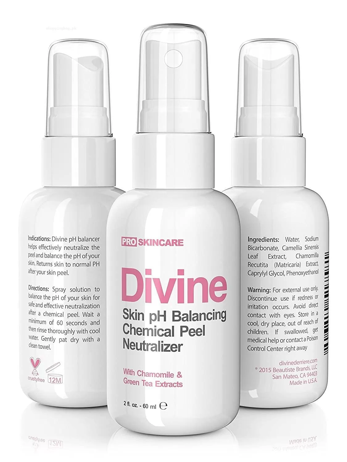 Divine Skin Ph Balancing Chemical Peel Neutralizer for Post Peel Spray