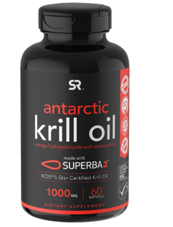 Antarctic Krill Oil Supplement with Omega-3s (60 Softgels)