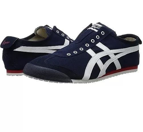 Onitsuka Tiger Mexico Slip On Fashion Sneakers for Men - Navy/Off-white, Size: 10