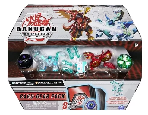 Bakugan Battle Cards game with Baku-Gear Pack of 4
