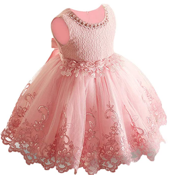 LZH Baby Girls Dress Lace Wedding Dress Toddler  - 18-24 Months