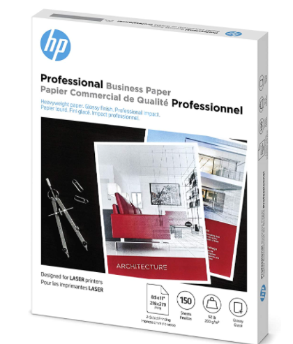 Glossy Laser HP Business Paper 150 Sheets - 8.5x11