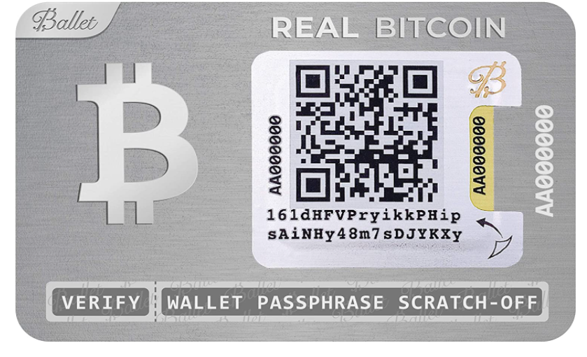 Ballet Real Bitcoin Crypto Cold Storage Wallet with Multicurrency Support