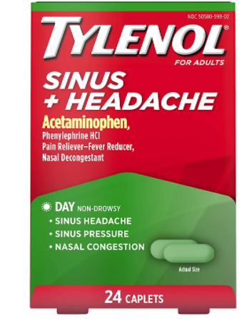 Tylenol Sinus and  Headache Congestion Relief Caplets - 24 count