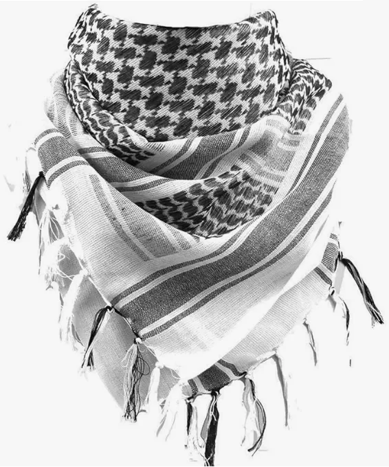 Palestinian Fighter Military Head Neck Desert Arab Scarf Shemagh