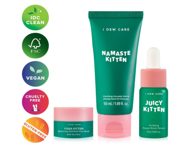 Juicy Kitten My Balance Korean Skincare Facial Treatment Gift Wash off Mask Set
