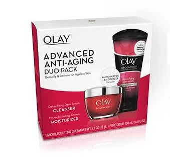 OLAY Regenerist Micro-Sculpting Cream And Detoxifying Scrub Cleanser