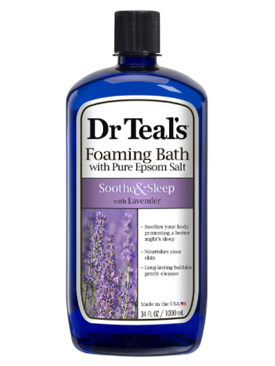 Dr Teal's Foaming Bath Soothe And Sleep with Pure Epsom Salt Lavender, 34 Ounces