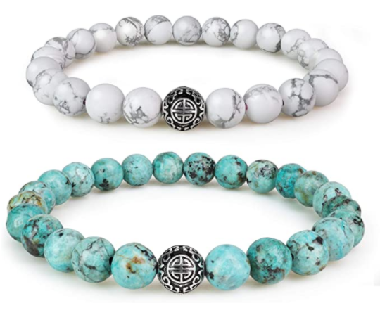 COAI His and Hers Blessing Stone Couple Bracelets - 2Pcs