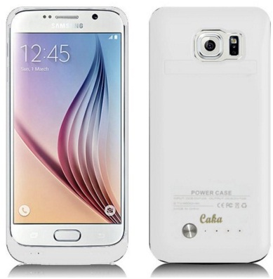 Samsung Galaxy S6 Edge White Battery Charger Case