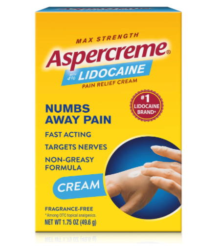 Aspercreme with Lidocaine Numb Pain Relief Cream, 1.75 oz.