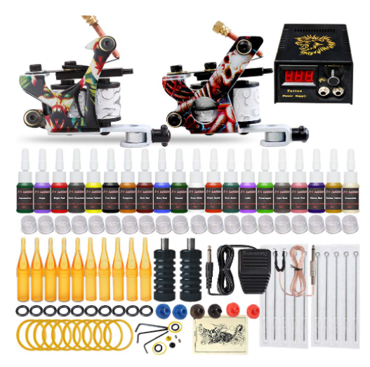 Tattoo Kit 2 Machine Complete Kit 20 Inks L3