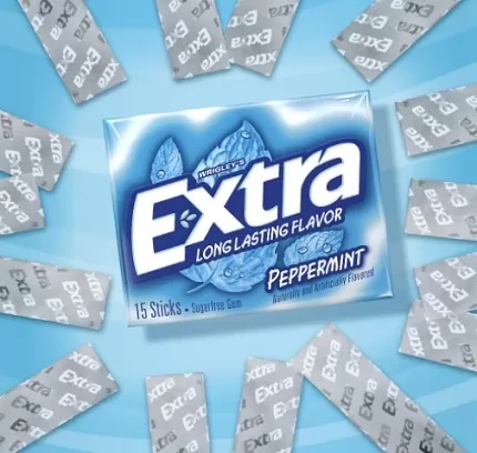 Extra Chewing Gum Long Lasting Flavor - Pack of 10