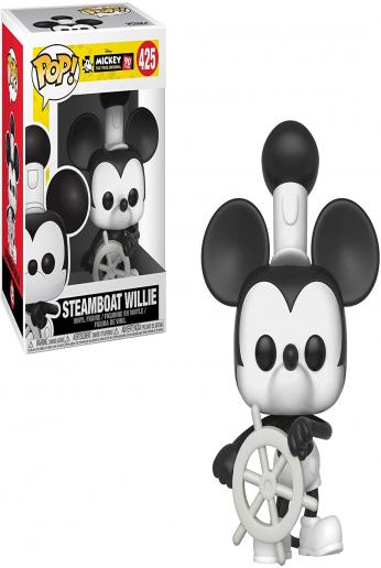Funko Steamboat Willie Mickey Mouse: Mickey’s 90th Anniversary x POP! Disney Vinyl Figure & 1 PET Plastic Graphical Protector Bundle [#425 / 32182 - B]