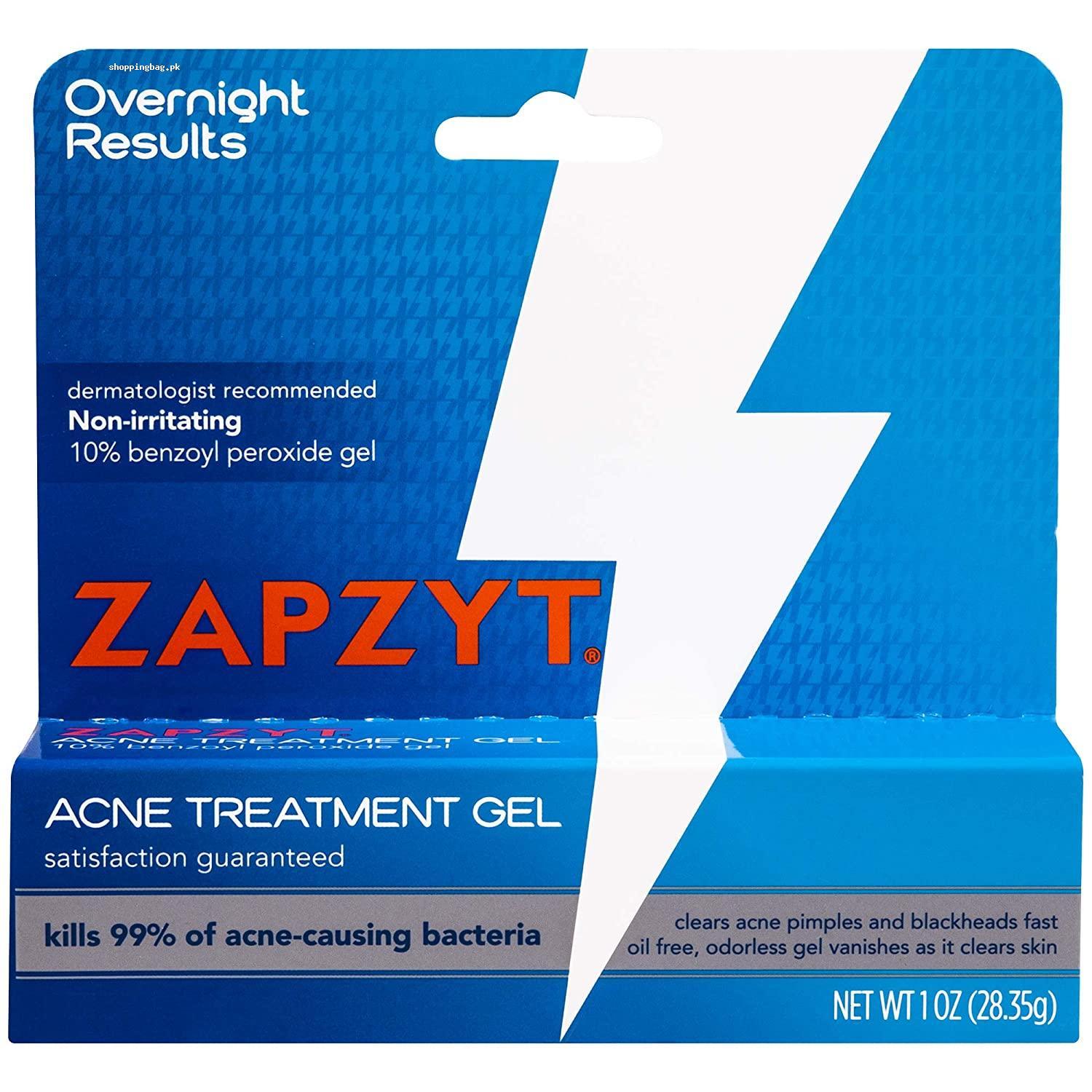Zapzyt Maximum Strength 10% Benzoyl Peroxide Acne Gel - 1 Ounce