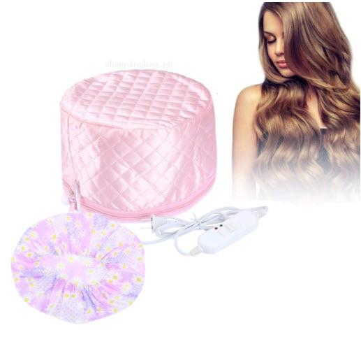 Electric Hair Steamer Cap Hair Dryers for Spa Treatment At Home - Pink, 110V