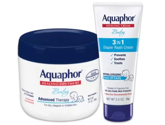 Aquaphor Baby Skin Care Set (Advanced Healing Ointment & Diaper Rash Cream)