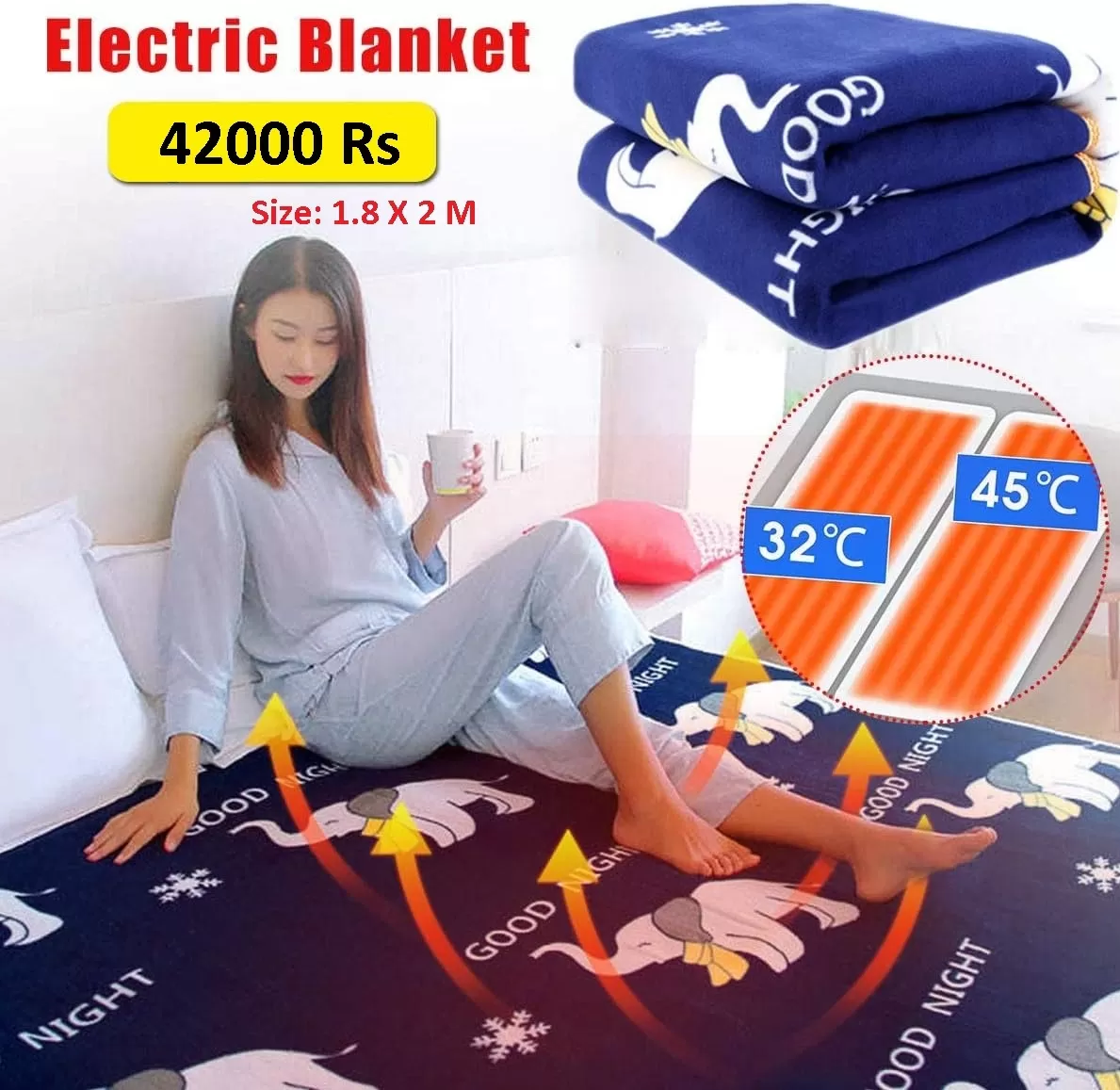 Themal Electric Blanket Heating Pad Bed Sheet for Winter