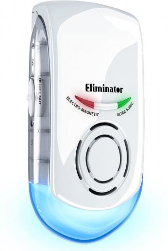 Eliminator Plug-in Pest Repeller with Night Light - Eradicates All Types of Insects and Rodents