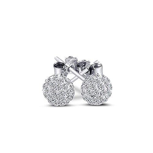 Sterling Silver Cubic Zirconia Stud Earrings