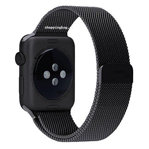 Penom Mesh Loop Magnetic Closure Apple Smart Watch Band in Stainless Steel