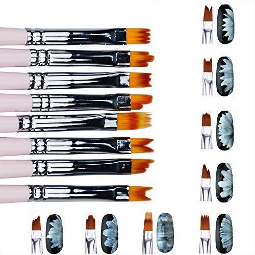 Artlalic 8Pcs Nail Art Brush Set